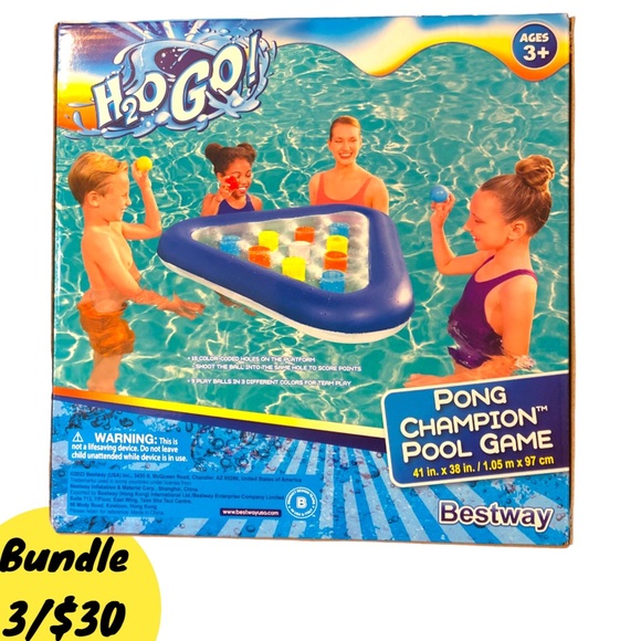 H2O Go Inflatable Pool Ball Game Beer Pong Pool Inflatable Floaty for 3+ NWT - Picture 1 of 6